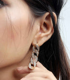 Golden with Stone Earring