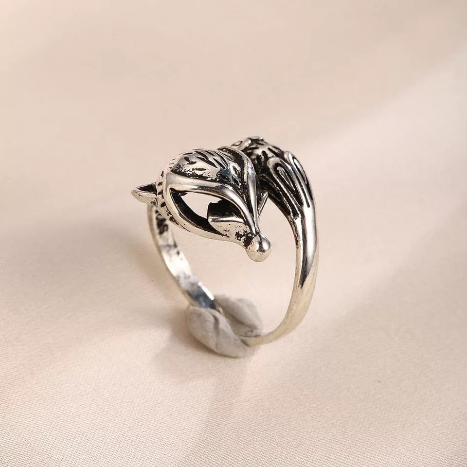 Silver Style Enamel Ring