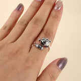 Silver Style Enamel Ring