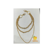 3 Layer Simple Denim Chain Golden
