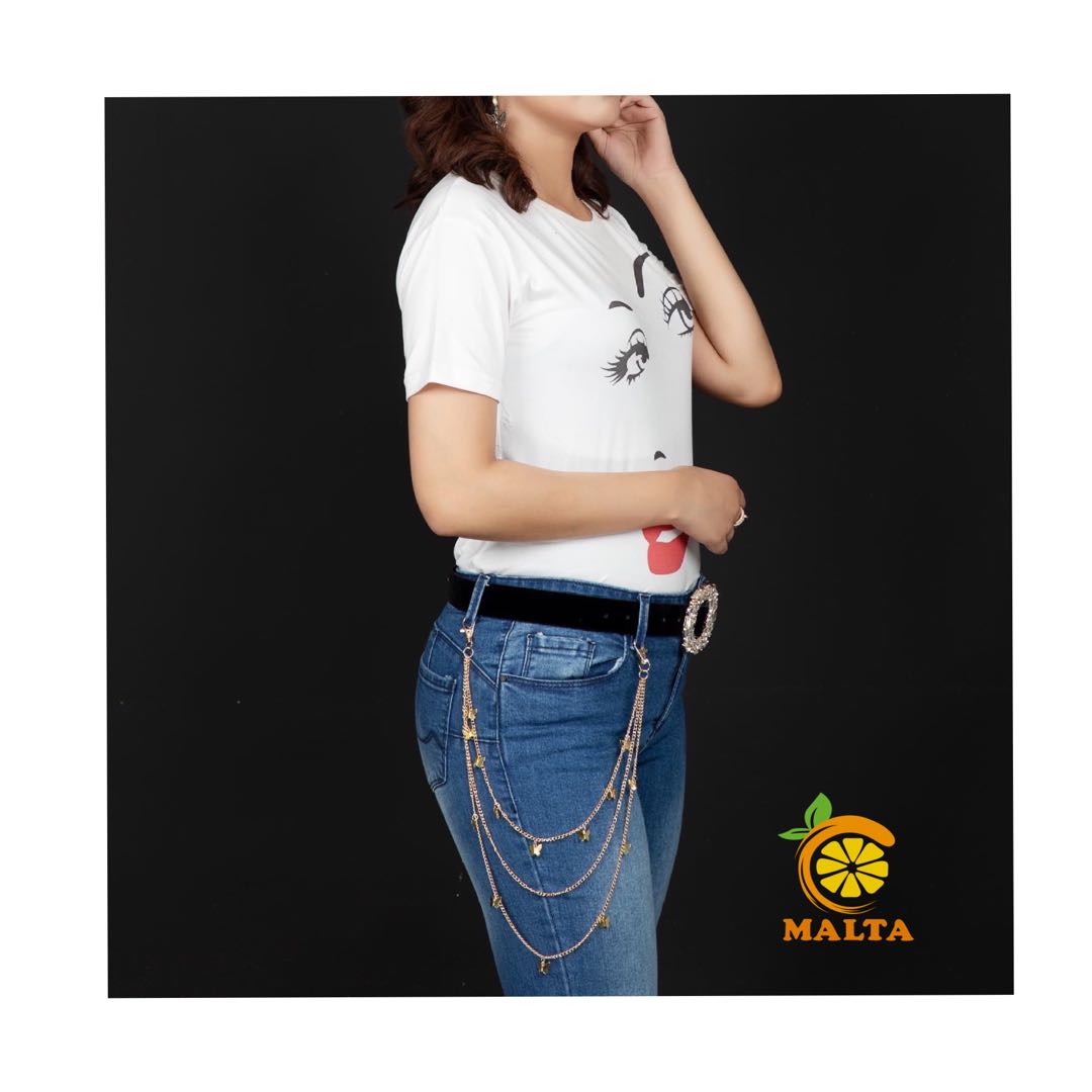 Butterfly 3 Layer Denim Chain