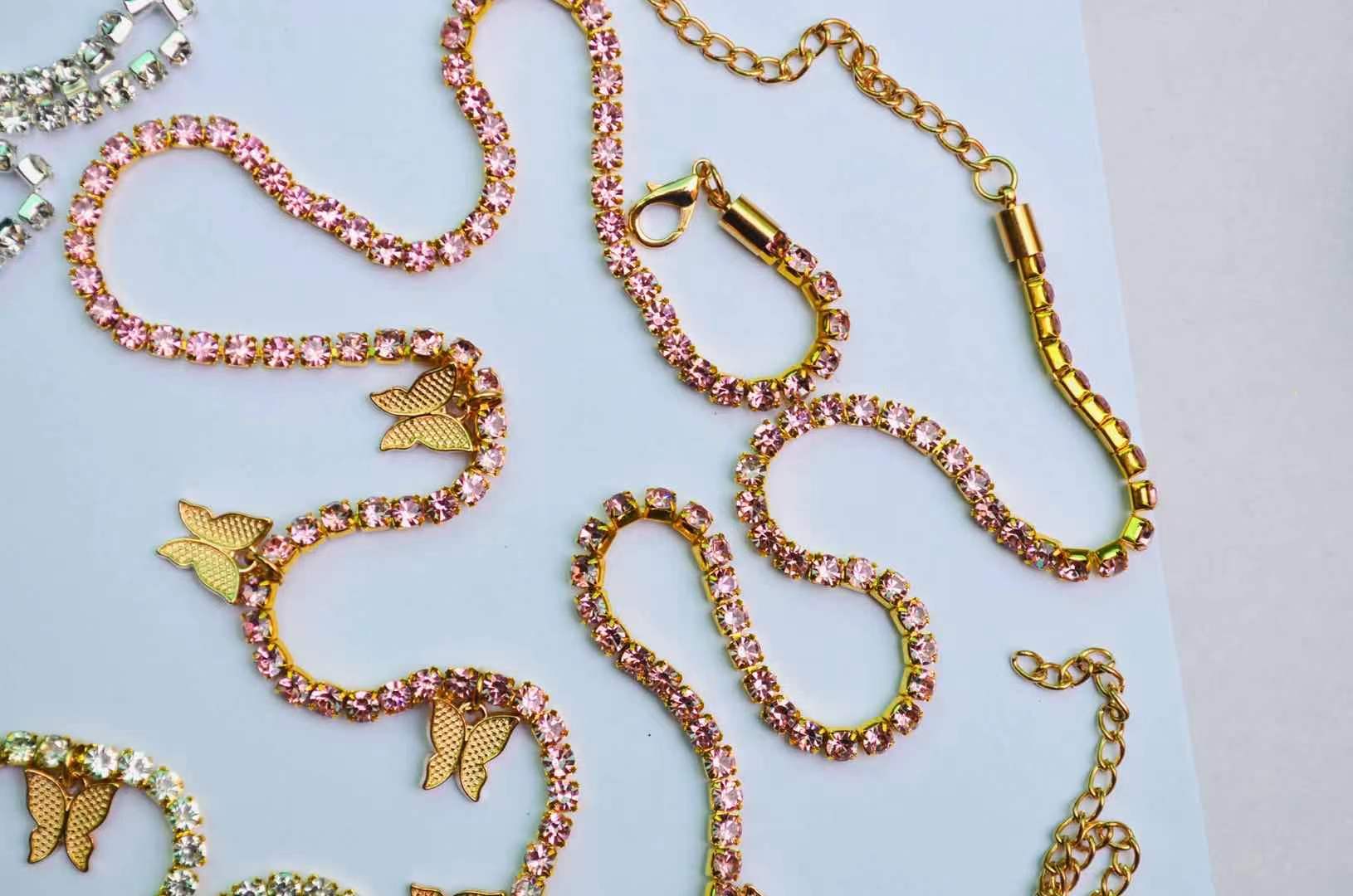 Rhinestone Butterfly Belly Chain