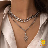 Curb Snake Multilayer Nacklace
