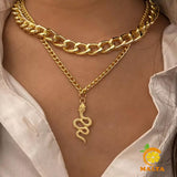 Curb Snake Multilayer Nacklace