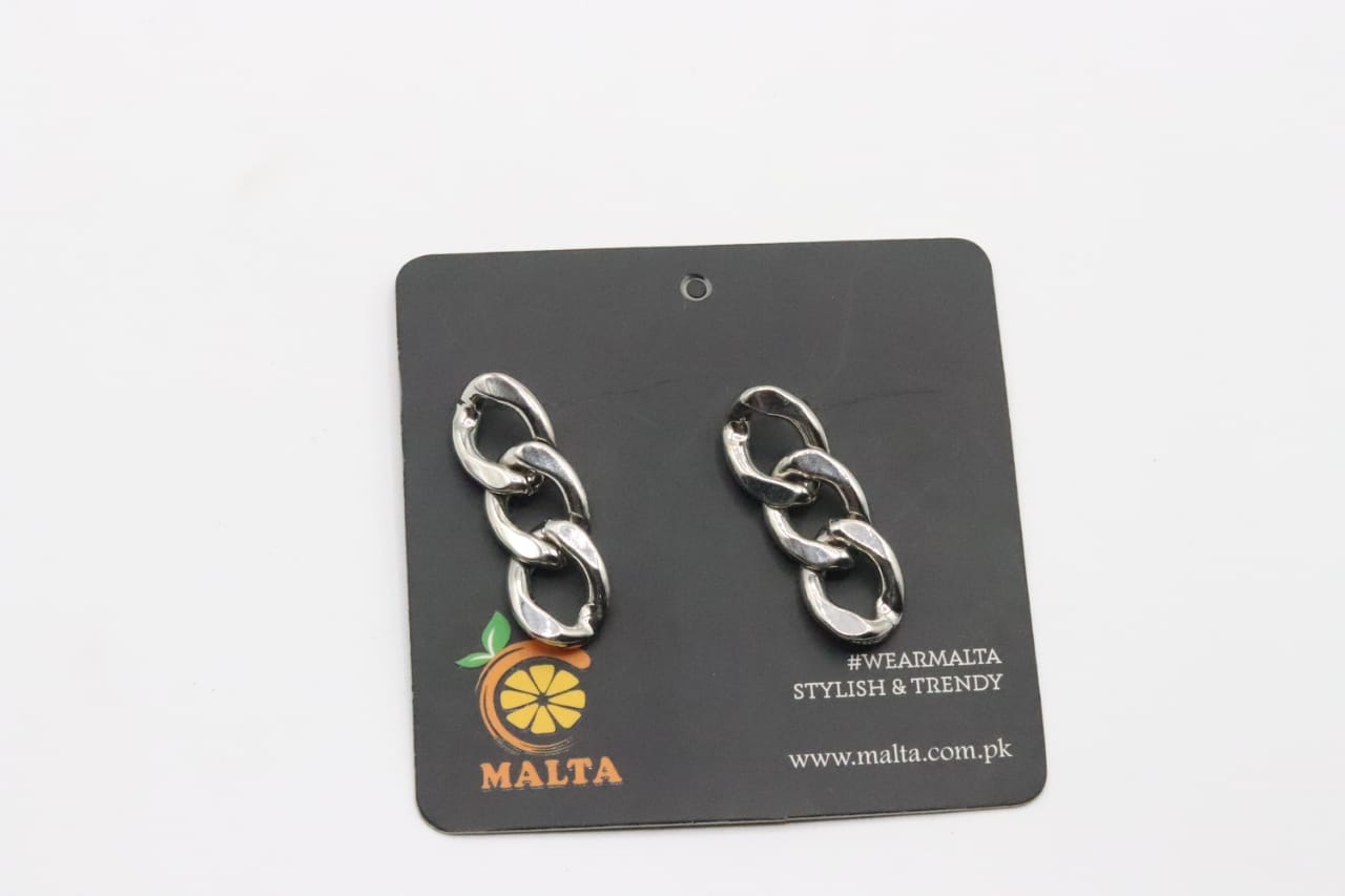 Silver with Stone Earring