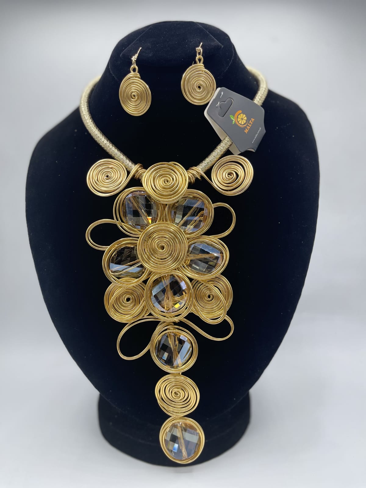 Handmade Africann  Necklace For Women Gold Thick Lace Chain Choker