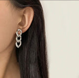 Silver with Stone Earring