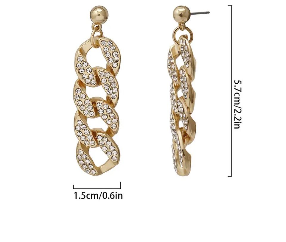 Golden with Stone Earring