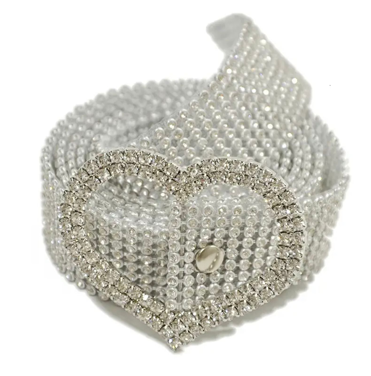 Malta New Design Rhinstone Belt With Beautifull Rhinestone Heart Shape Buckle-(05-05-00-05)