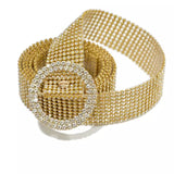 Malta New Design Rhinstone Belt With Beautifull Rhinestone crystal O Shape Buckle-(05-05-00-04)