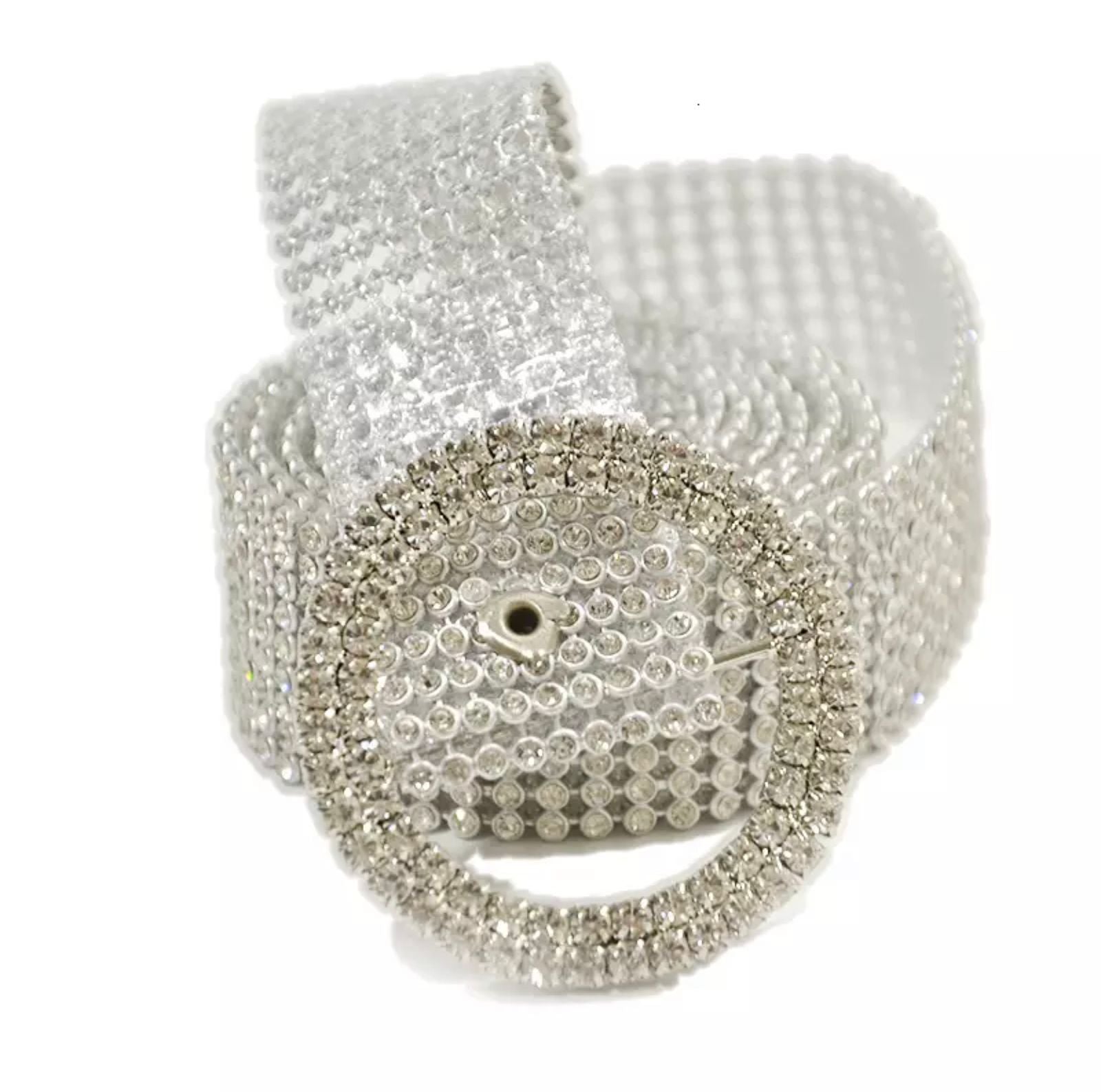 Malta New Design Rhinstone Belt With Beautifull Rhinestone crystal O Shape Buckle-(05-05-00-04)