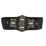 Wide Elastic leather Belt