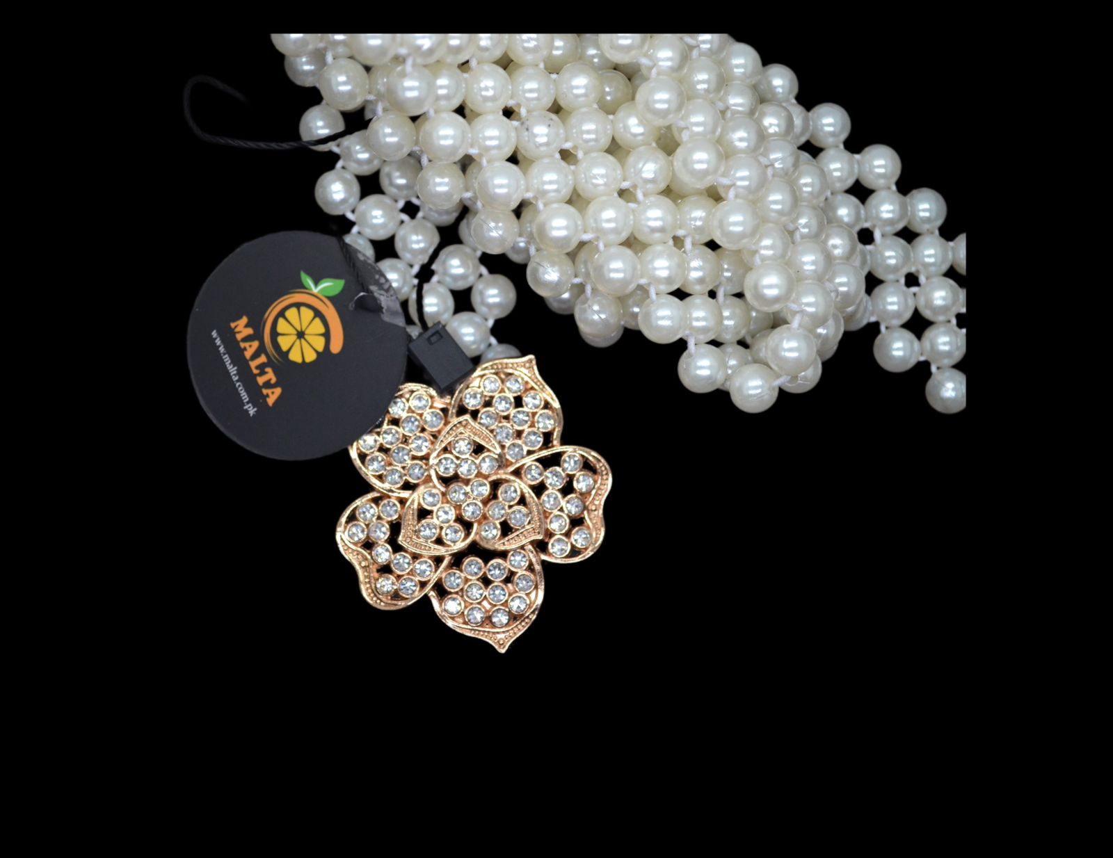 Elegant Women Pearl Crystal Belt