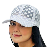 Lace Small Flower Baseball Caps Breathable Mesh Floral