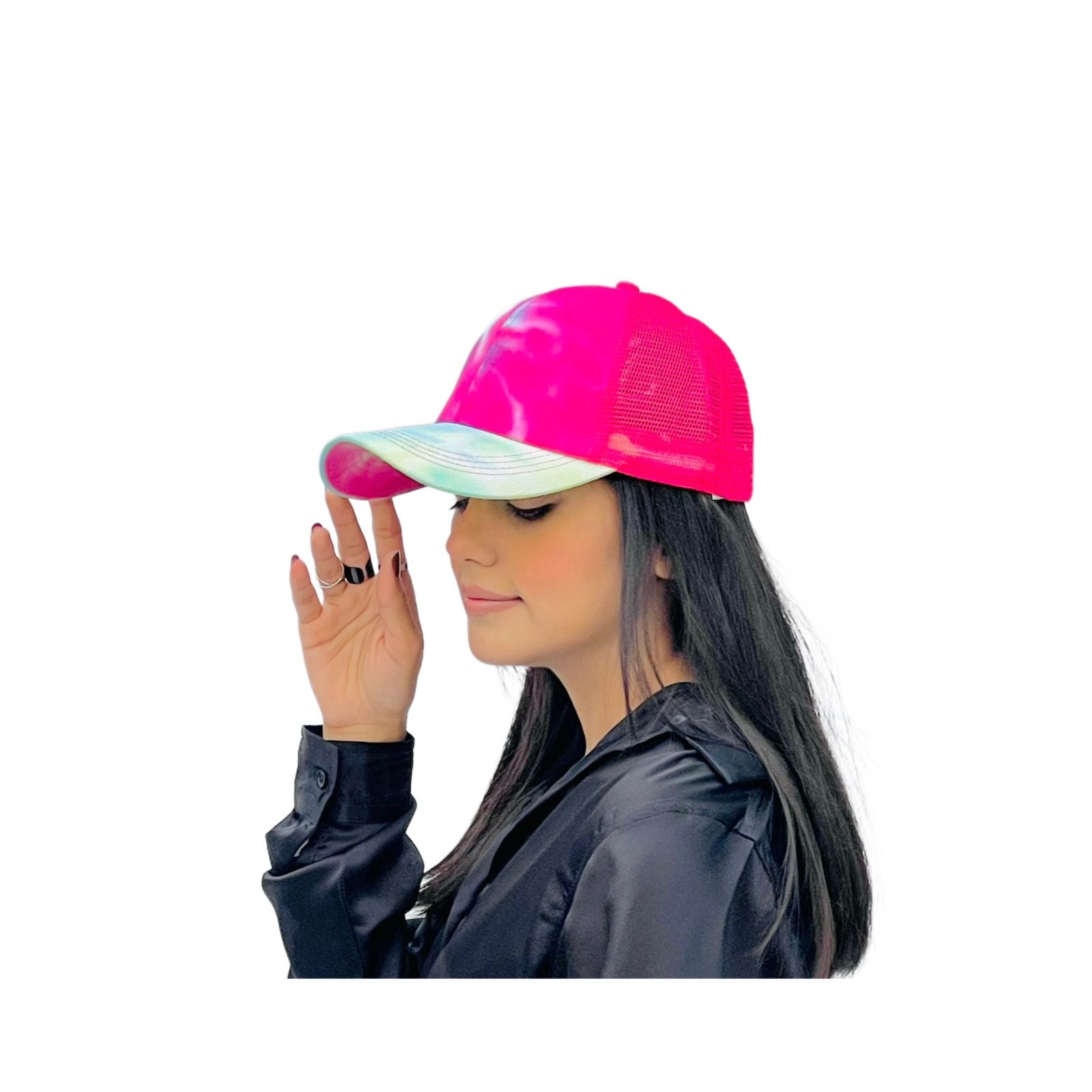 Tie-Dye Acid Wash Adjustable Snap Back Cap