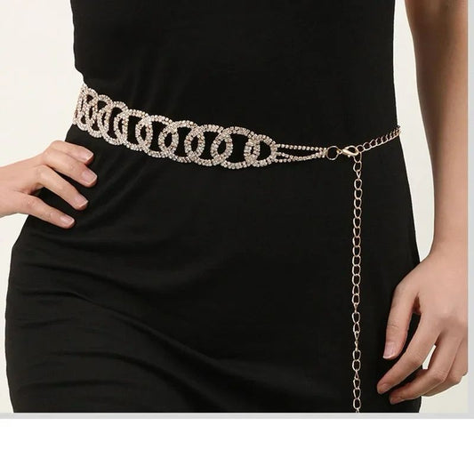 Belt For Women Shiny Diamond Crystal Belt Fashion