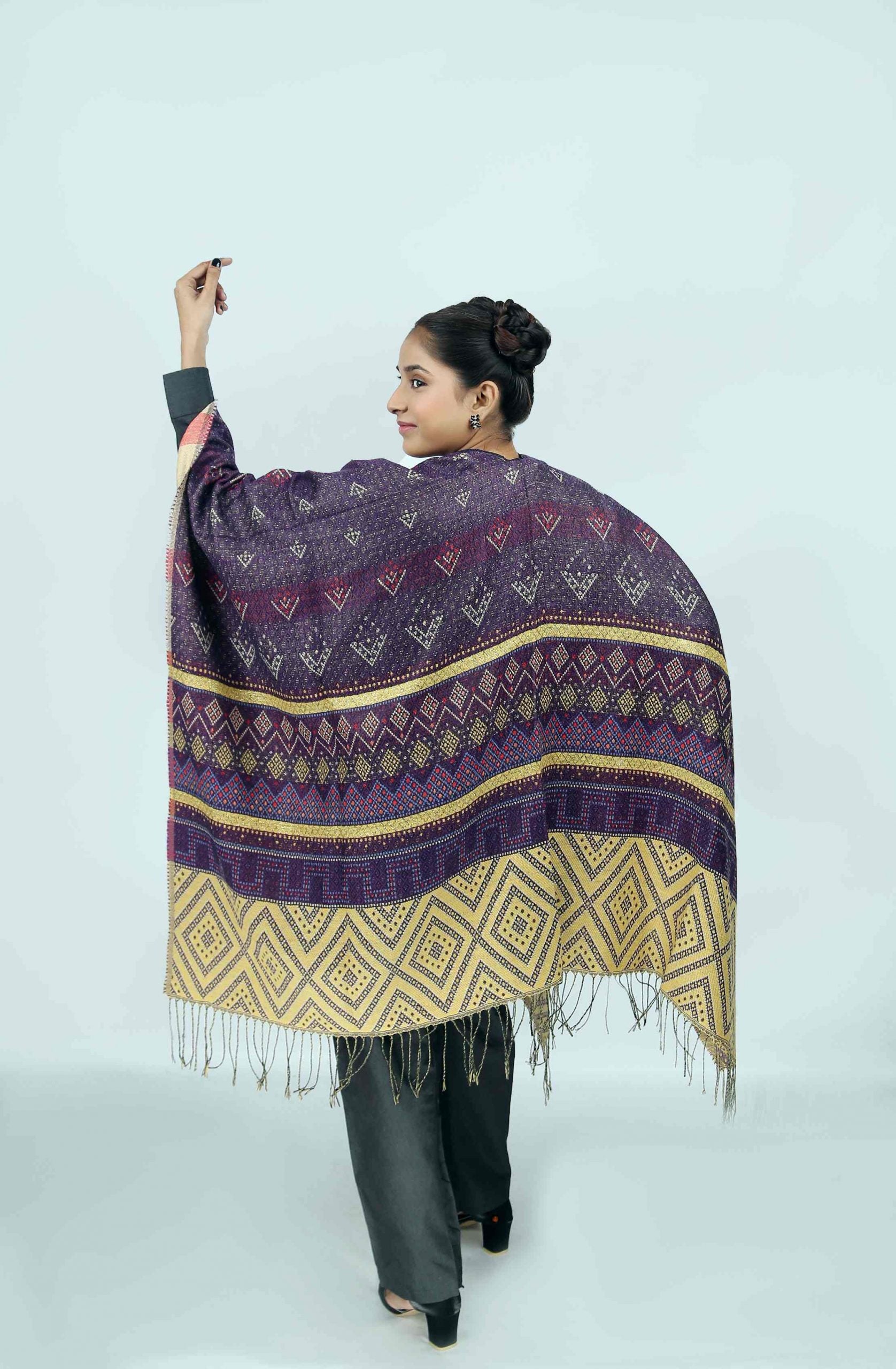 Woolen Multi-Cape Shawl