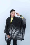 Black check-Cape Shawl
