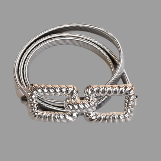 Square twist Metallic belt
