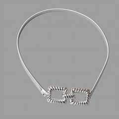 Square twist Metallic belt