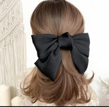 Silk Satin Fabric Hair Clips, Solid Color Sweet And Versatile For Women