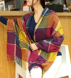 Long Shawl Big Grid Winter Warm Lattice Large Scarf