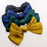 Silk Satin Fabric Hair Clips, Solid Color Sweet And Versatile For Women