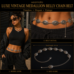 Luxe Vintage Medallion Belly Chain Belt