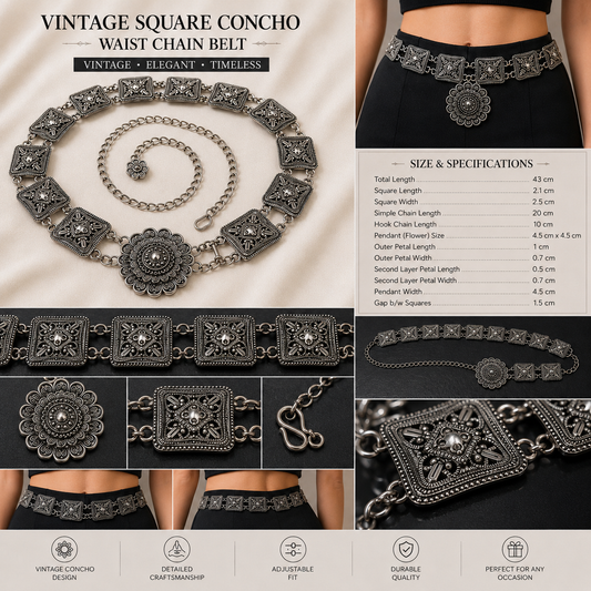 Luxe Vintage Concho Waist Belt