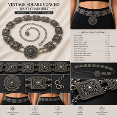 Luxe Vintage Concho Waist Belt