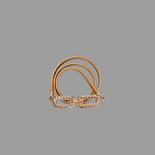 Square twist Metallic belt