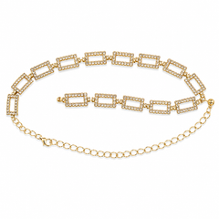 Luxe Rhinestone Link Waist Belt