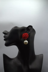 Beads studs with pearl