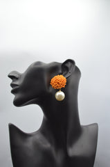 Beads studs with pearl