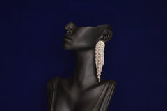 Rhinestone Elegant Simple Tassel Earring