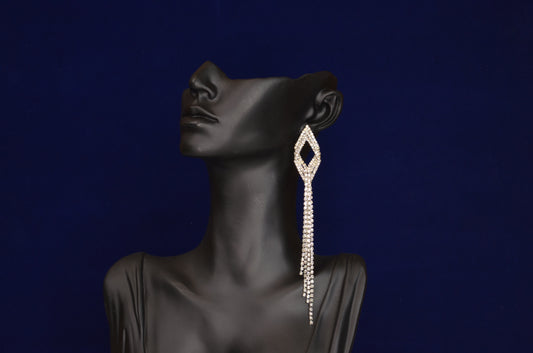 Rhinestone Elegant Eyeball Tassel Earring