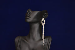 Rhinestone Elegant Eyeball Tassel Earring