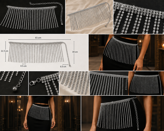 Luxe Multi-Row Rhinestone Belly Chain