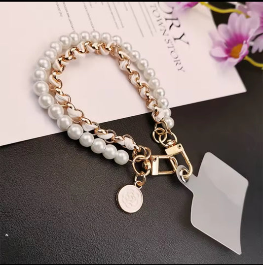 Simple Alien Pearl Star Charming Wrist Strap Phone Case Rope