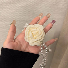 Pearl line with flower belt