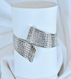 Rhinestone Cuff Bracelet Alloy Statement Bangle