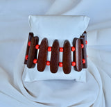 Orange Paparazzi Wood Bracelet