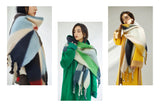 Tassel Twist Thick Cashmere Knitting Scarves Scarfs For Women Stylish Wool Shawl Winter Scarf