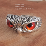 Beautiful orange Eagle Eye  Enamel  Ring