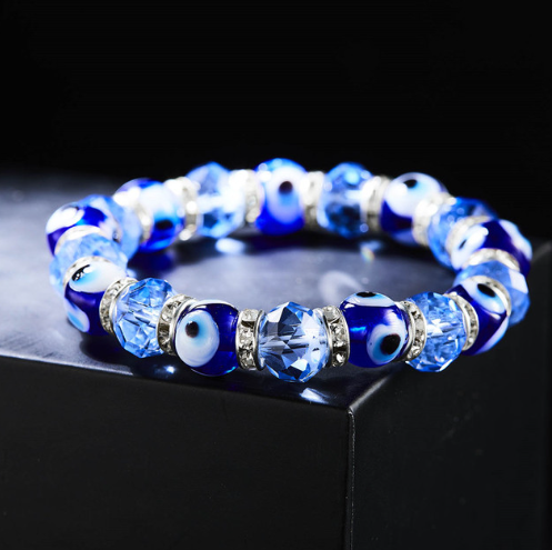 Evil Eye Palm Crystal Bracelet For Women Men