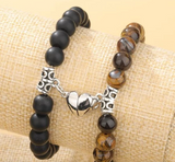 Magnetic Style Beeds Couple Bracelet(Brown & Black)