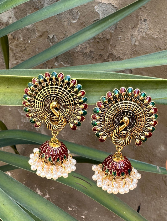 Peacock jhumka
