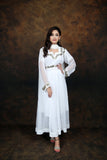 White with Embroidery & Mirror work Maxi