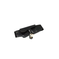 D Black Wide Leather Elastic Belt