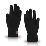 Warm gloves winter touch screen plus fleece gloves cold warm wool knitted gloves
